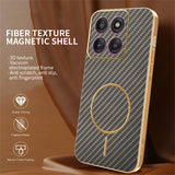 For-Motorola-Edge-60-Pro-5G-Phone-Case-Carbon-Fiber-Textured-Electroplated-TPU-Back-Cover-Coffee