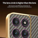 For-Motorola-Edge-60-Pro-5G-Phone-Case-Carbon-Fiber-Textured-Electroplated-TPU-Back-Cover-Coffee