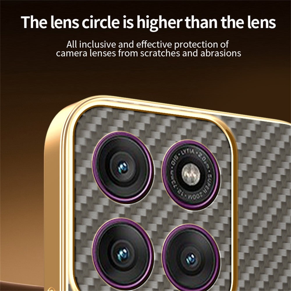 For-Motorola-Edge-60-Pro-5G-Phone-Case-Carbon-Fiber-Textured-Electroplated-TPU-Back-Cover-Coffee