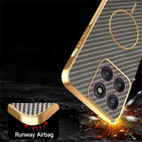 For-Motorola-Edge-60-Pro-5G-Phone-Case-Carbon-Fiber-Textured-Electroplated-TPU-Back-Cover-Coffee