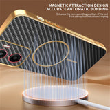 For-Motorola-Moto-G05-4G-/-E15-4G-Phone-Case-Carbon-Fiber-Textured-Electroplated-TPU-Back-Cover-Black