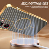 For-Motorola-Moto-G05-4G-/-E15-4G-Phone-Case-Carbon-Fiber-Textured-Electroplated-TPU-Back-Cover-Coffee