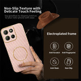 For-Motorola-Moto-G15-4G-/-G15-Power-4G-Phone-Case-Carbon-Fiber-Textured-Electroplated-TPU-Back-Cover-Pink