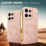 For-Motorola-Moto-G75-5G-Phone-Case-Carbon-Fiber-Textured-Electroplated-TPU-Back-Cover-Pink