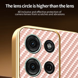 For-Motorola-Moto-G75-5G-Phone-Case-Carbon-Fiber-Textured-Electroplated-TPU-Back-Cover-Pink