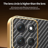 For-Motorola-Moto-G86-Power-5G-Phone-Case-Carbon-Fiber-Textured-Electroplated-TPU-Back-Cover-Black