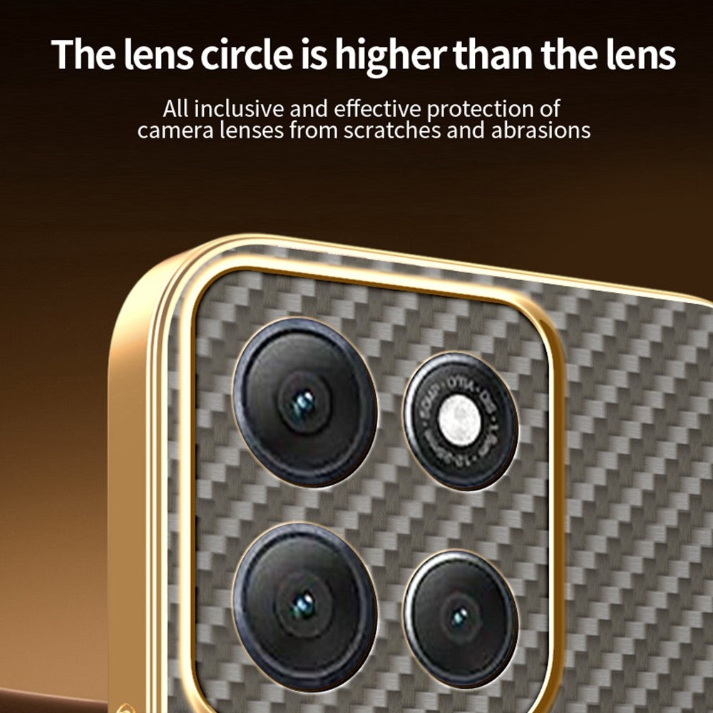 For-Motorola-Moto-G86-Power-5G-Phone-Case-Carbon-Fiber-Textured-Electroplated-TPU-Back-Cover-Coffee