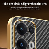 For-Oppo-Reno13-Pro-5G-Phone-Case-Carbon-Fiber-Textured-Electroplated-TPU-Back-Cover-Black