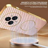 For-Realme-14-Pro-5G-Phone-Case-Carbon-Fiber-Textured-Electroplated-TPU-Back-Cover-Pink