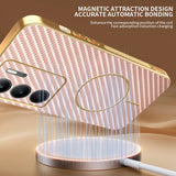 For-Realme-C75-4G-/-C75x-Phone-Case-Carbon-Fiber-Textured-Electroplated-TPU-Back-Cover-Pink