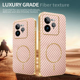 For-Realme-GT-7-Pro-5G-Phone-Case-Carbon-Fiber-Textured-Electroplated-TPU-Back-Cover-Pink