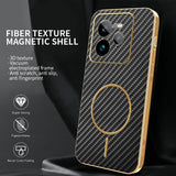 For-Realme-GT-7-Pro-5G-Phone-Case-Carbon-Fiber-Textured-Electroplated-TPU-Back-Cover-Black