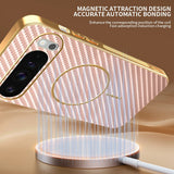 For-Google-Pixel-10-Pro-XL-Phone-Case-Carbon-Fiber-Textured-Electroplated-TPU-Back-Cover-Pink