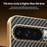 For-Google-Pixel-10-Pro-Phone-Case-Carbon-Fiber-Textured-Electroplated-TPU-Back-Cover-Black