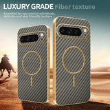 For-Google-Pixel-9-Pro-XL-Phone-Case-Carbon-Fiber-Textured-Electroplated-TPU-Back-Cover-Coffee
