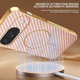 For-Google-Pixel-9-Phone-Case-Carbon-Fiber-Textured-Electroplated-TPU-Back-Cover-Rose-Gold