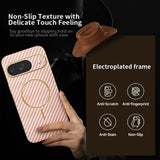 For-Google-Pixel-10-Phone-Case-Carbon-Fiber-Textured-Electroplated-TPU-Back-Cover-Pink