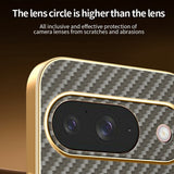 For-Google-Pixel-10-Phone-Case-Carbon-Fiber-Textured-Electroplated-TPU-Back-Cover-Coffee