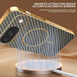 For-Google-Pixel-10-Phone-Case-Carbon-Fiber-Textured-Electroplated-TPU-Back-Cover-Coffee