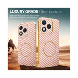 For-Honor-400-Lite-5G-Phone-Case-Carbon-Fiber-Textured-Electroplated-TPU-Back-Cover-Pink