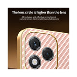 For-Honor-400-Lite-5G-Phone-Case-Carbon-Fiber-Textured-Electroplated-TPU-Back-Cover-Pink