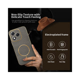 For-Honor-400-Lite-5G-Phone-Case-Carbon-Fiber-Textured-Electroplated-TPU-Back-Cover-Coffee