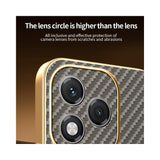 For-Honor-400-Lite-5G-Phone-Case-Carbon-Fiber-Textured-Electroplated-TPU-Back-Cover-Coffee