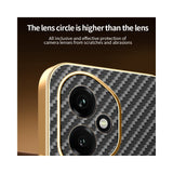 For-Honor-400-5G-(Global)-Phone-Case-Carbon-Fiber-Textured-Electroplated-TPU-Back-Cover-Black