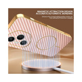 For-Honor-400-Pro-5G-(Global)-Phone-Case-Carbon-Fiber-Textured-Electroplated-TPU-Back-Cover-Pink