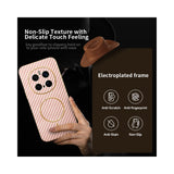 For-Honor-Magic7-Pro-5G-Phone-Case-Carbon-Fiber-Textured-Electroplated-TPU-Back-Cover-Pink