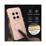For-Honor-Magic7-Pro-5G-Phone-Case-Carbon-Fiber-Textured-Electroplated-TPU-Back-Cover-Pink