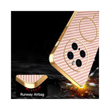 For-Honor-Magic7-Pro-5G-Phone-Case-Carbon-Fiber-Textured-Electroplated-TPU-Back-Cover-Pink