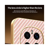 For-Honor-Magic7-Pro-5G-Phone-Case-Carbon-Fiber-Textured-Electroplated-TPU-Back-Cover-Pink
