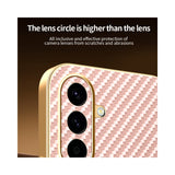 For-Samsung-Galaxy-A56-5G-Phone-Case-Carbon-Fiber-Textured-Electroplated-TPU-Back-Cover-Pink