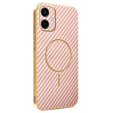 For-Samsung-Galaxy-A06-4G-Phone-Case-Carbon-Fiber-Textured-Electroplated-TPU-Back-Cover-Pink
