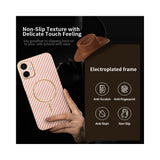 For-Samsung-Galaxy-A06-4G-Phone-Case-Carbon-Fiber-Textured-Electroplated-TPU-Back-Cover-Pink