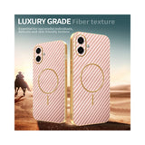 For-Samsung-Galaxy-A07-4G-Phone-Case-Carbon-Fiber-Textured-Electroplated-TPU-Back-Cover-Pink