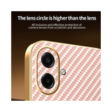 For-Samsung-Galaxy-A07-4G-Phone-Case-Carbon-Fiber-Textured-Electroplated-TPU-Back-Cover-Pink