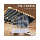 For-Samsung-Galaxy-A36-5G-Phone-Case-Carbon-Fiber-Textured-Electroplated-TPU-Back-Cover-Black