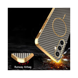 For-Samsung-Galaxy-S25-FE-Phone-Case-Carbon-Fiber-Textured-Electroplated-TPU-Back-Cover-Coffee