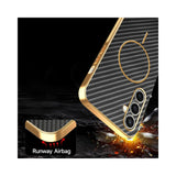 For-Samsung-Galaxy-S24-FE-Phone-Case-Carbon-Fiber-Textured-Electroplated-TPU-Back-Cover-Black