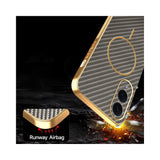 For-Samsung-Galaxy-S25-Edge-Phone-Case-Carbon-Fiber-Textured-Electroplated-TPU-Back-Cover-Coffee