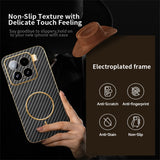 For-Xiaomi-15-Phone-Case-Carbon-Fiber-Textured-Electroplated-TPU-Back-Cover-Black