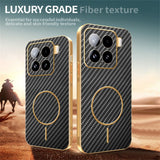 For-Xiaomi-15-Phone-Case-Carbon-Fiber-Textured-Electroplated-TPU-Back-Cover-Black