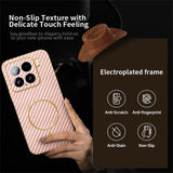 For-Xiaomi-15-Phone-Case-Carbon-Fiber-Textured-Electroplated-TPU-Back-Cover-Pink