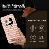 For-Xiaomi-15-Ultra-Phone-Case-Carbon-Fiber-Textured-Electroplated-TPU-Back-Cover-Pink