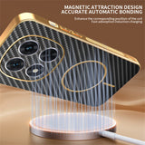 For-Xiaomi-Redmi-Note-14-Pro-4G-Phone-Case-Carbon-Fiber-Textured-Electroplated-TPU-Back-Cover-Black