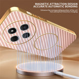 Phone-Case-For-Xiaomi-Redmi-14C-4G-/-14R-5G-/-A4-5G-/-Poco-C75-4G-Carbon-Fiber-Textured-Electroplated-TPU-Back-Cover-Pink