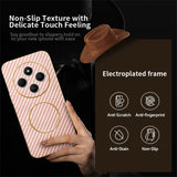 Phone-Case-For-Xiaomi-Redmi-14C-4G-/-14R-5G-/-A4-5G-/-Poco-C75-4G-Carbon-Fiber-Textured-Electroplated-TPU-Back-Cover-Pink