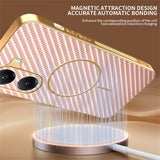 For-Xiaomi-Poco-X7-Pro-5G-/-Redmi-Turbo-4-5G-Phone-Case-Carbon-Fiber-Textured-Electroplated-TPU-Back-Cover-Pink